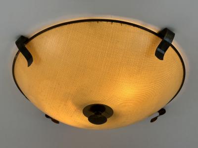 Large Elegant Mid Century Modern Flush Mount or Ceiling Fixture Germany 1950s