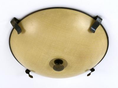 Large Elegant Mid Century Modern Flush Mount or Ceiling Fixture Germany 1950s