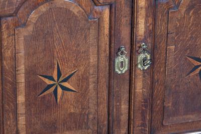 Large English 18thC George I Oak Dresser Base
