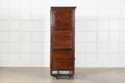 Large English 18thC Yew Housekeepers Cupboard