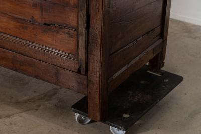 Large English 18thC Yew Housekeepers Cupboard
