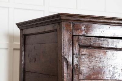 Large English 18thC Yew Housekeepers Cupboard