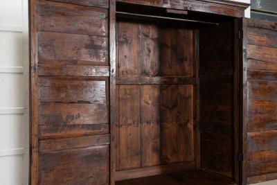 Large English 18thC Yew Housekeepers Cupboard
