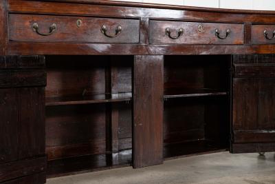 Large English 19thC Elm Dresser Base