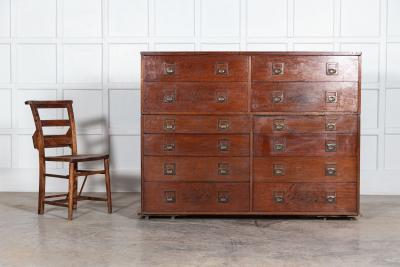 Large English 19thC Mahogany Campaign Chest