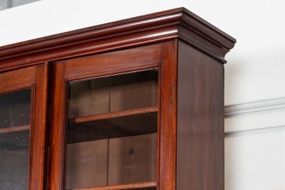 Large English 19thC Mahogany Glazed Bookcase