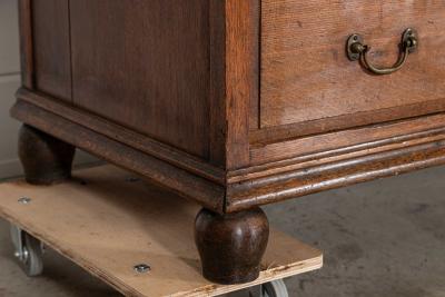 Large English 19thC Oak Housekeepers Cupboard