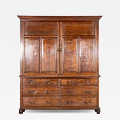 Large English 19thC Oak Housekeepers Cupboard