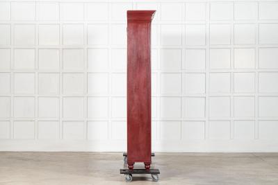 Large English 19thC Painted Glazed Pine Bookcase