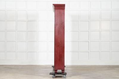 Large English 19thC Painted Glazed Pine Bookcase