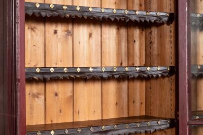 Large English 19thC Painted Glazed Pine Bookcase