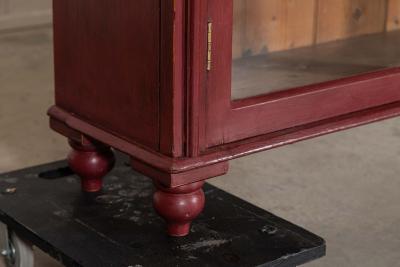 Large English 19thC Painted Glazed Pine Bookcase