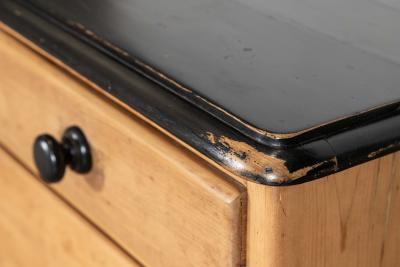 Large English 19thC Pine Dresser Base Drawers