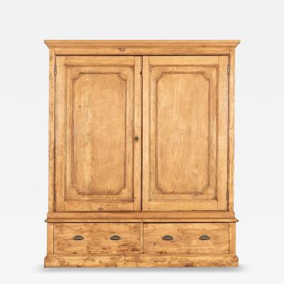 Large English 19thC Pine Housekeepers Cupboard