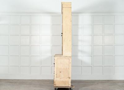 Large English 19thC Pine Open Back Dresser