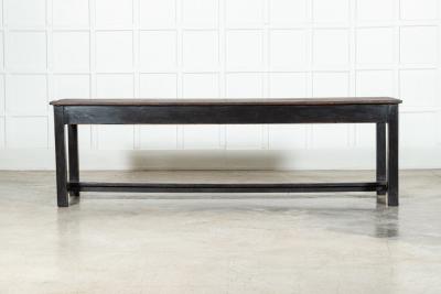 Large English Ebonised Beech Refectory Table