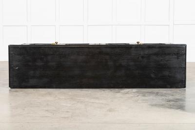 Large English Ebonised Pine Locker Cabinet