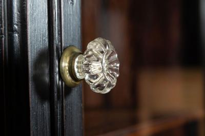 Large English Mahogany Glazed Bookcase Vitrine