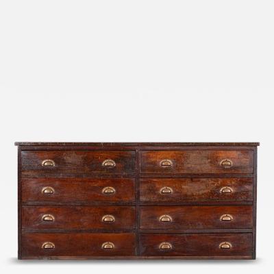 Large English Mahogany Haberdashery Drawers Counter