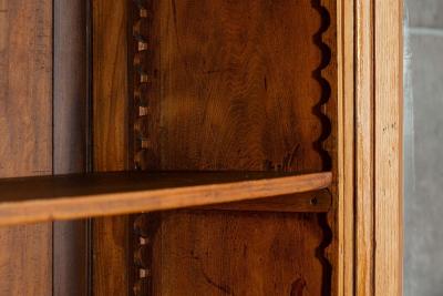 Large English Oak Glazed Bookcase Cabinet
