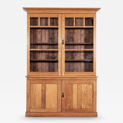 Large English Oak Glazed Dresser