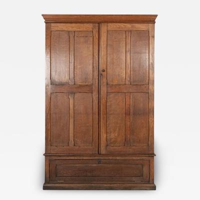 Large English Oak Haberdashery Collectors Cabinet