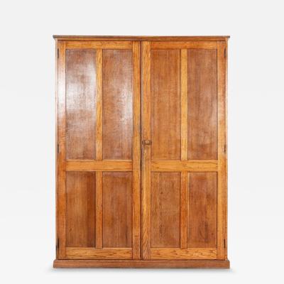 Large English Oak Panelled Larder Cupboard