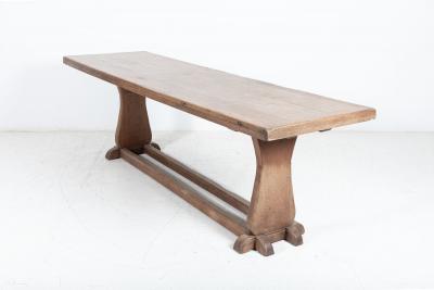 Large English Oak Trestle Table