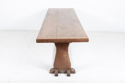 Large English Oak Trestle Table