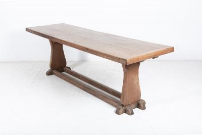Large English Oak Trestle Table