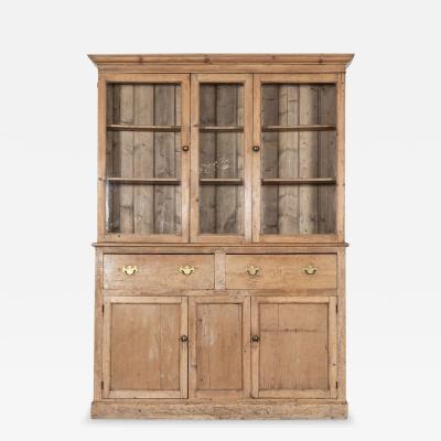 Large English Pine Glazed Dresser