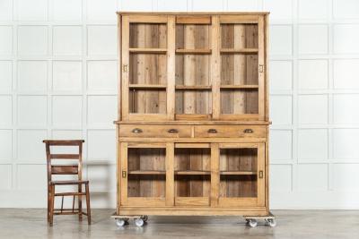 Large English Pine Glazed Dresser