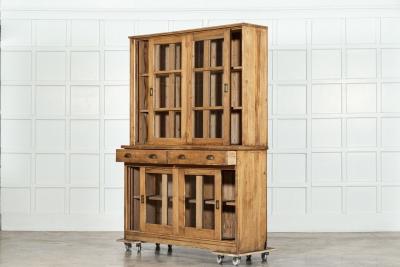 Large English Pine Glazed Dresser