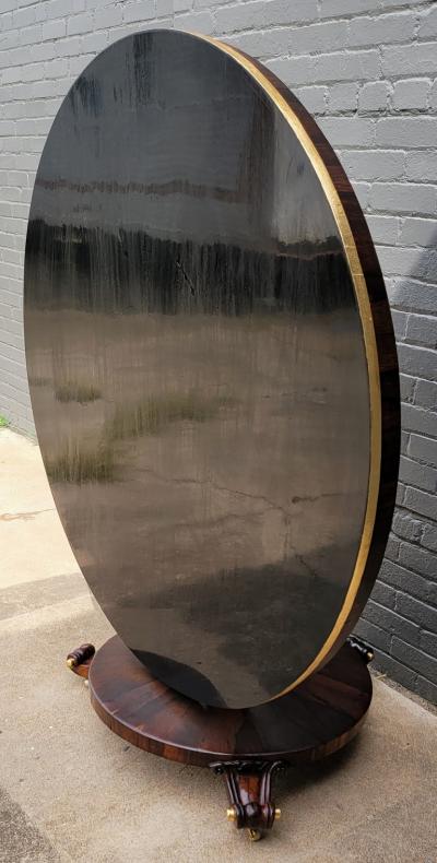 Large English Regency Tilt Top Center Table