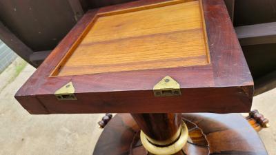 Large English Regency Tilt Top Center Table