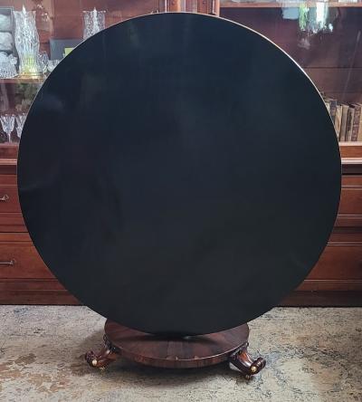 Large English Regency Tilt Top Center Table