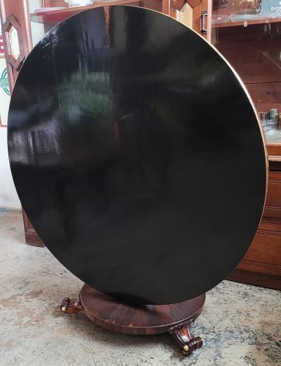 Large English Regency Tilt Top Center Table