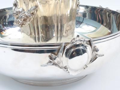 Large English Sheffield Silver Plated Champagne Cooler with Ice Bucket
