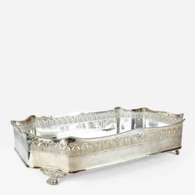 Large English Silver Plate Barware Tray
