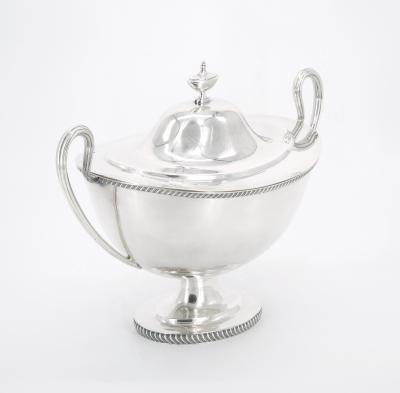 Large English Silver Plate Tableware Covered Tureen