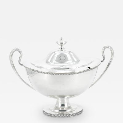 Large English Silver Plate Tableware Covered Tureen