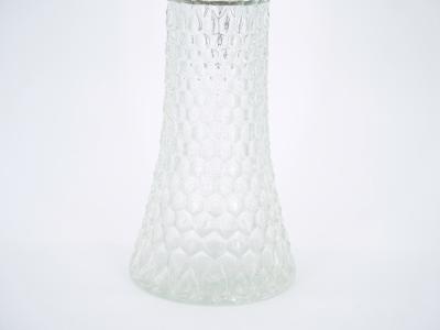 Large English Silver Plated Holding Top Cut Glass Claret Jug Pitcher