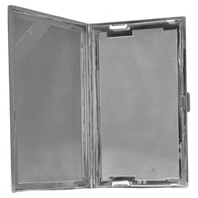 Large English Sterling Silver Cigarette Case Birmingham 1956