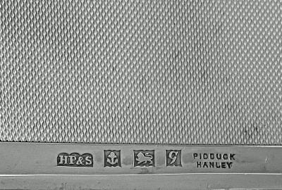 Large English Sterling Silver Cigarette Case Birmingham 1956