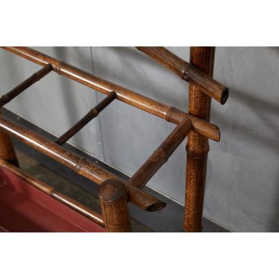 Large English Victorian Bamboo Hall Stand