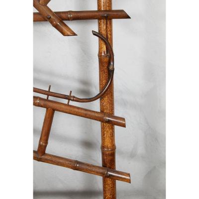 Large English Victorian Bamboo Hall Stand