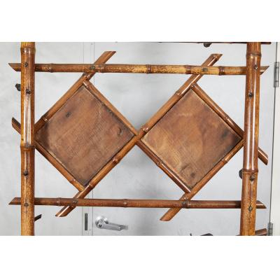 Large English Victorian Bamboo Hall Stand