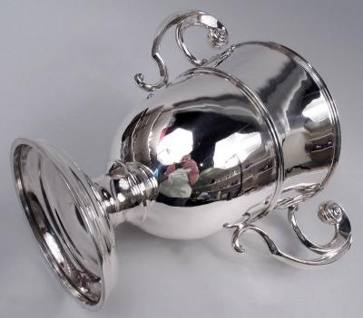 Large English Victorian Neoclassical Sterling Silver Trophy Cup 1897