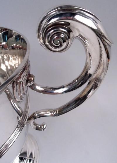 Large English Victorian Neoclassical Sterling Silver Trophy Cup 1897