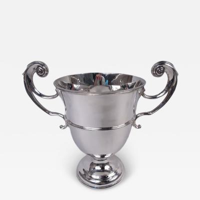 Large English Victorian Neoclassical Sterling Silver Trophy Cup 1897